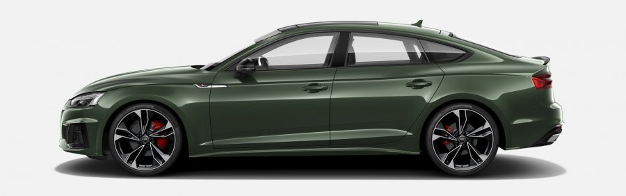 Audi A5, Nové A5 Sportback S line 40 TDI 140kW, barva zelená