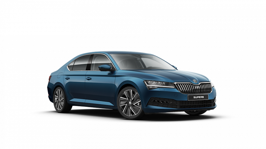 Škoda Superb, 2,0 TDI 110 kW 6-stup. mech., barva modrá