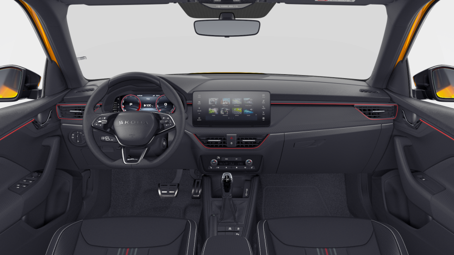 Škoda Kamiq, 1,5 TSI 110 kW 7° automatická DSG, barva oranžová