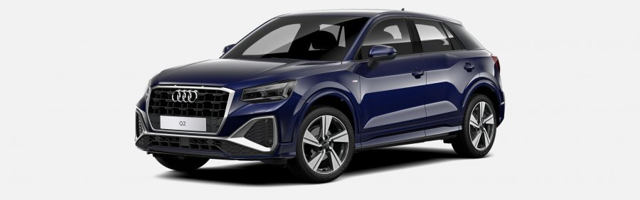 Audi Q2, Q2 S line 35 TFSI 110kW CoD, barva modrá