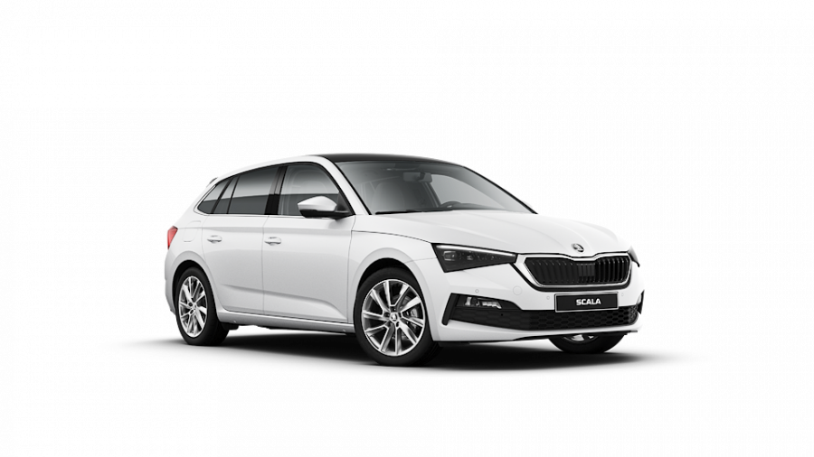 Škoda Scala, 1,5 TSI 110 kW 6-stup. mech., barva bílá