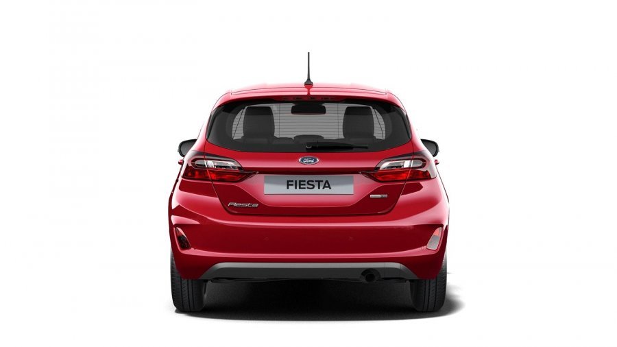 Ford Fiesta, Titanium, 5dveřová, 1,0 EcoBoost Hybrid (mHEV) 92 kW/125 k, 6st. manuální, barva červená