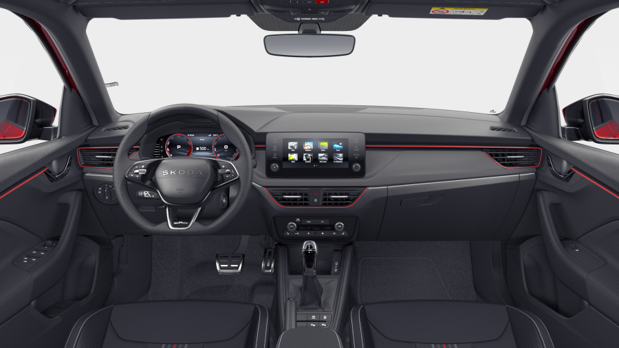 Škoda Scala, 1,5 TSI 110 kW 7° automatická DSG, barva červená