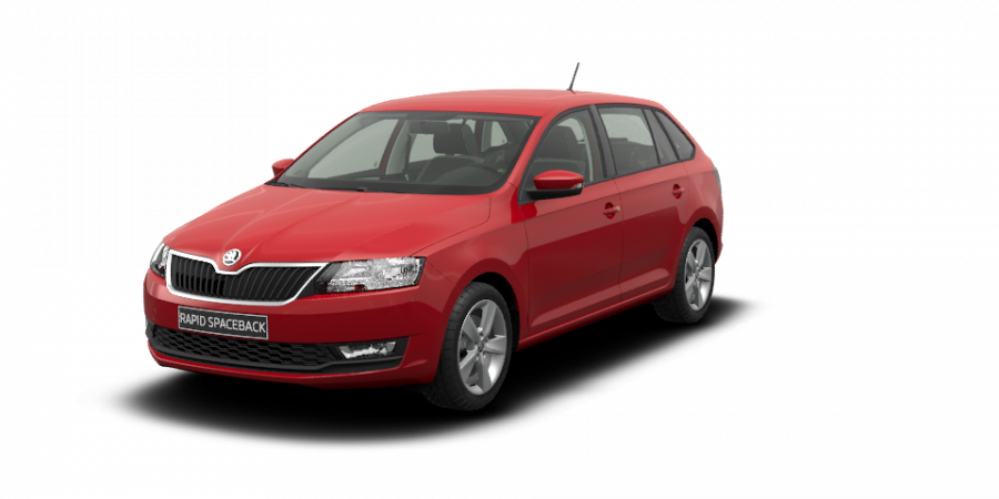 Škoda Rapid, 1,0 TSI 70 kW 5-stup. mech., barva červená