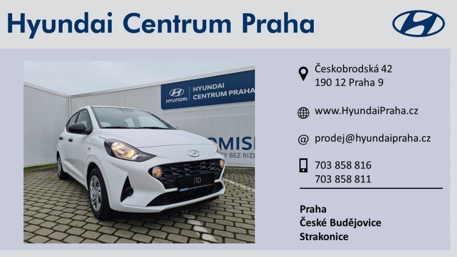 Hyundai i10, 1,0i 49 kW (95 NAT) 5 st. aut, barva bílá