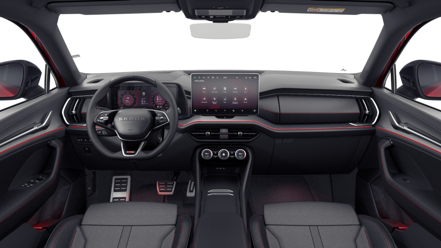 Škoda Kodiaq, 2,0 TSI 195 kW 7° automatická DSG 4x4, barva červená