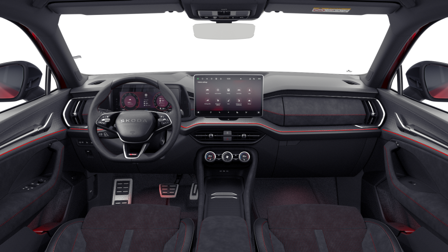 Škoda Kodiaq, 2,0 TSI 195 kW 7° automatická DSG 4x4, barva červená