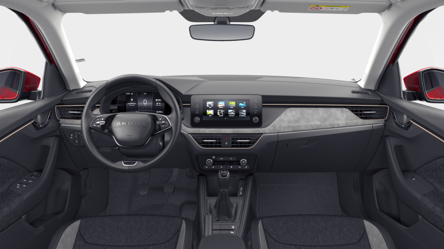 Škoda Scala, 1,5 TSI 110 kW 6° manuální, barva červená