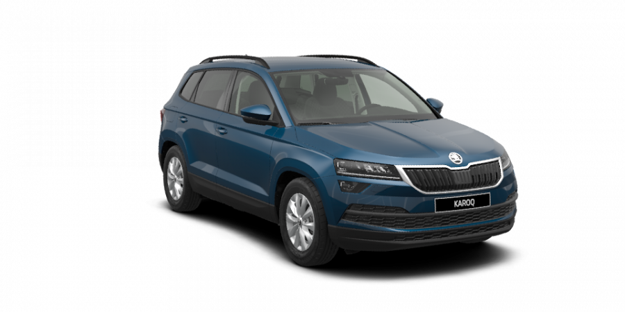 Škoda Karoq, 1,0 TSI 85 kW 6-stup. mech., barva modrá