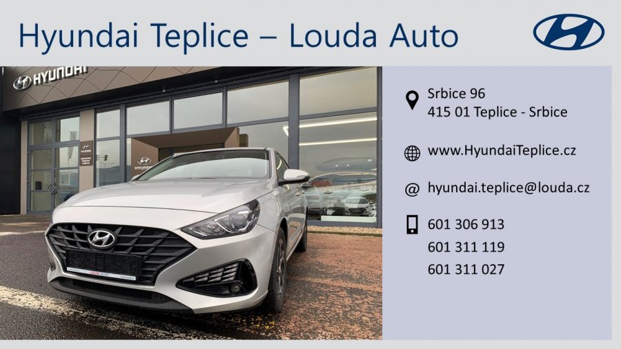 Hyundai i30, 1,0 T-GDI 88 kW (95 NAT) 6 st. man, barva stříbrná