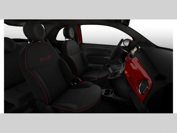 Fiat 500, RED 1.0 BSG HYBRID 70k, barva červená