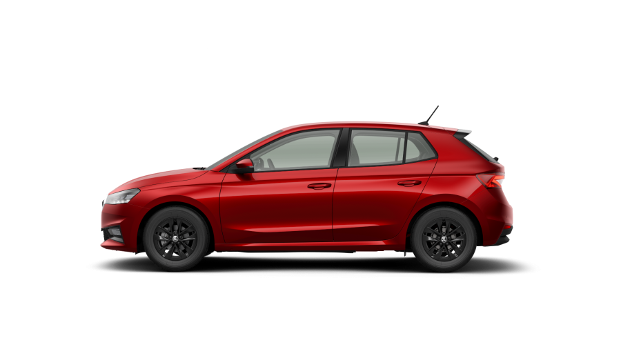 Škoda Fabia, 1,0 MPI 59 kW 5° manuální, barva červená