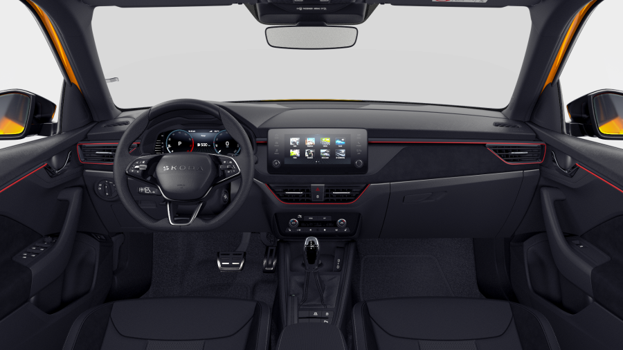 Škoda Kamiq, 1,0 TSI 85 kW 7° automatická DSG, barva oranžová