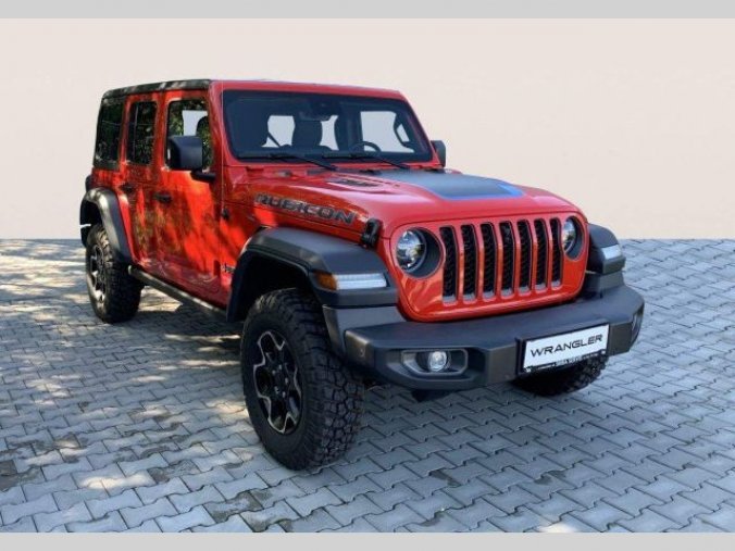 Jeep Wrangler, 2.0T 4xe PHEV 380k 8AT Rubicon, barva červená