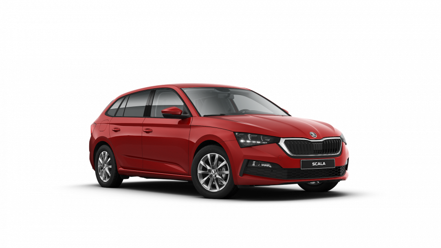 Škoda Scala, 1,0 TSI 70 kW 5-stup. mech., barva červená