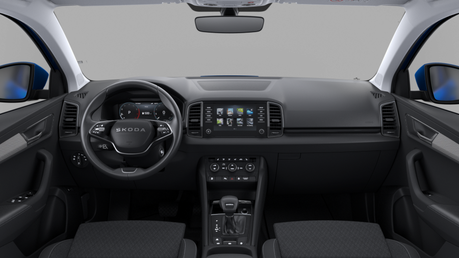 Škoda Karoq, 1,5 TSI 110 kW 7-stup. automat., barva modrá