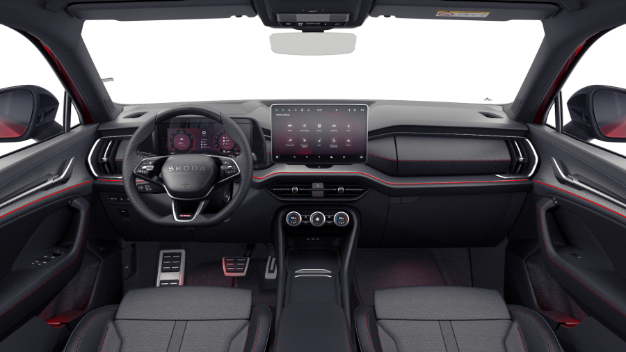 Škoda Kodiaq, 2,0 TSI 195 kW 7° automatická DSG 4x4, barva červená