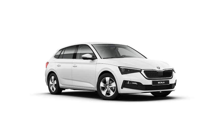 Škoda Scala, 1,5 TSI 110 kW 6-stup. mech., barva bílá