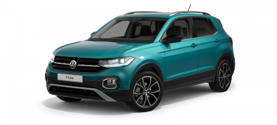 Volkswagen T-Cross, Style 1,0 TSI 85 kW 7DSG, barva tyrkysová