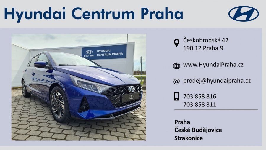Hyundai i20, 1,0 T-GDI 74 kW (95 NAT) 6 st. man, barva modrá