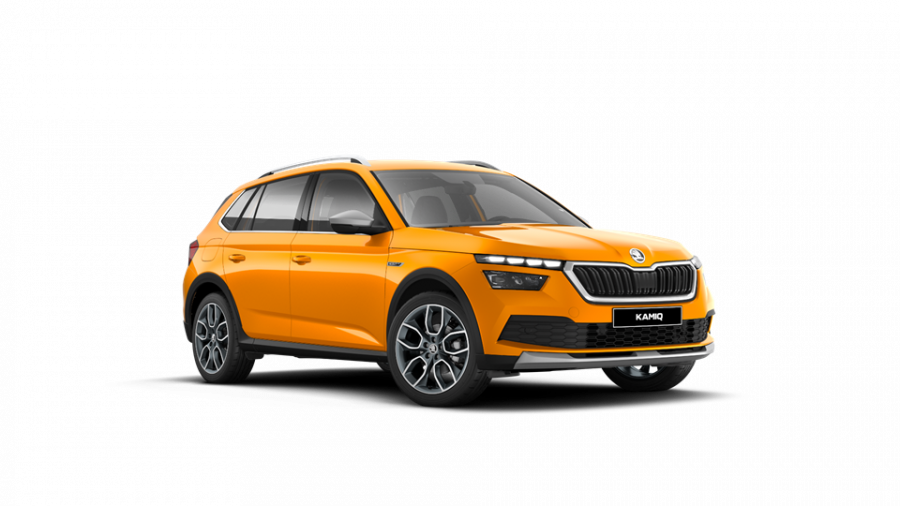 Škoda Kamiq, 1,0 TSI 81 KW 6-stup. mech., barva oranžová