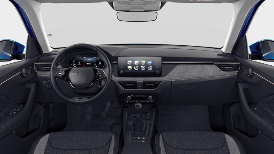 Škoda Kamiq, 1,5 TSI 110 kW 6° manuální, barva modrá