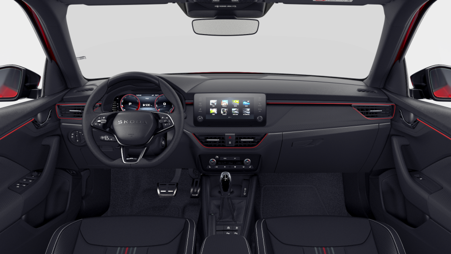 Škoda Kamiq, 1,5 TSI 110 kW 7° automatická DSG, barva červená