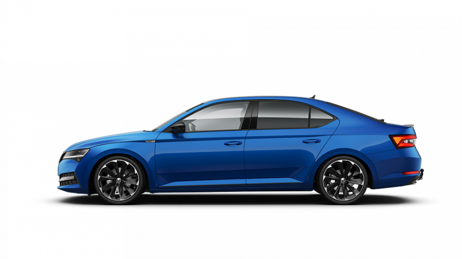 Škoda Superb, 2,0 TDI 147 kW 7-stup. automat., barva modrá