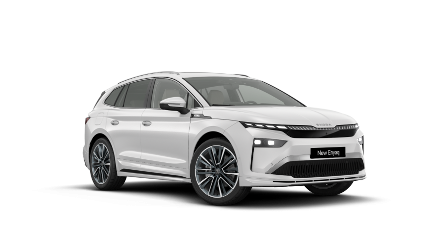 Škoda Enyaq iV, 82 kWh 210 kW 1° automatická, barva bílá
