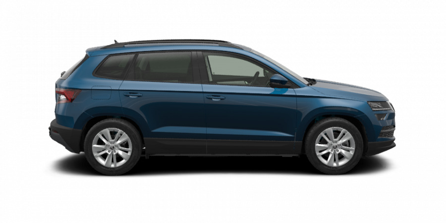 Škoda Karoq, 1,5 TSI 110 kW 6-stup. mech., barva modrá