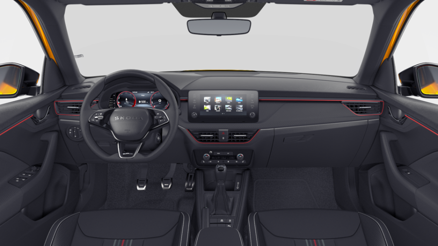 Škoda Kamiq, 1,5 TSI 110 kW 6° manuální, barva oranžová