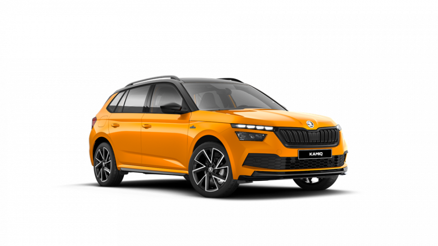 Škoda Kamiq, 1,0 TSI 81 KW 6-stup. mech., barva oranžová