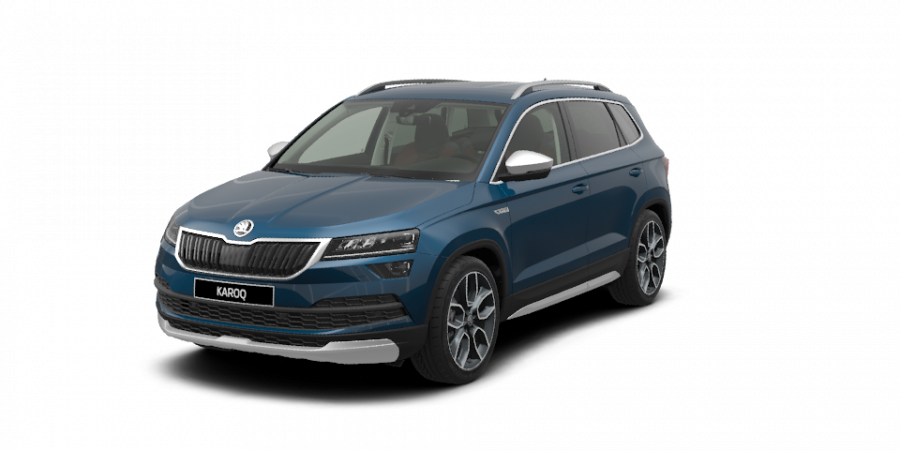 Škoda Karoq, 1,5 TSI 110 kW 7-stup. automat. 4x4, barva modrá