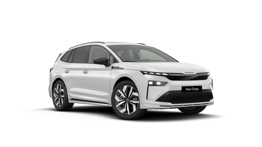 Škoda Enyaq iV, 82 kWh 210 kW 1° automatická, barva bílá