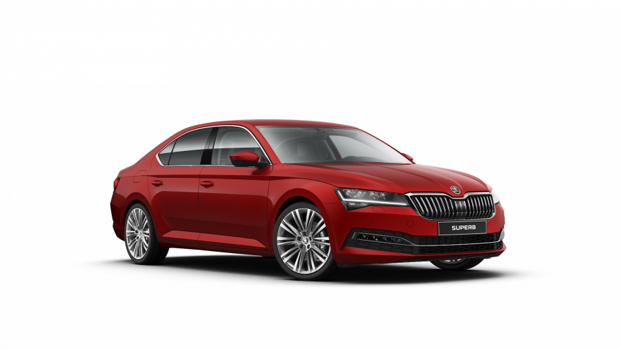 Škoda Superb, 2,0 TDI 147 kW 7-stup. automat. 4x4, barva červená