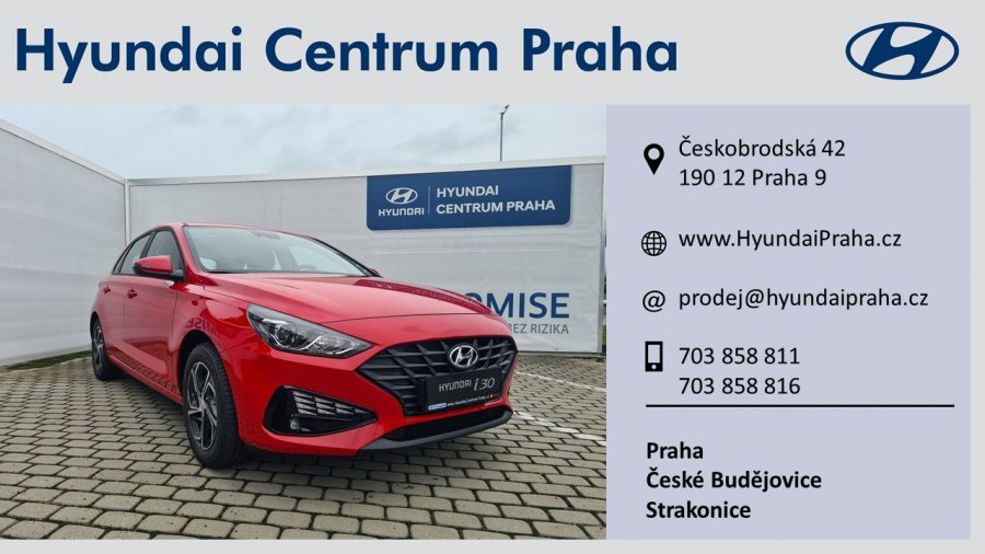 Hyundai i30, 1,0 T-GDI 88 kW (95 NAT) 6 st. man, barva červená