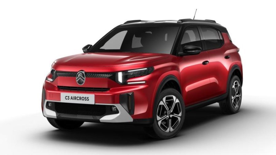 Citroën C3 Aircross, MAX Hybrid 145k Automatic, barva červená