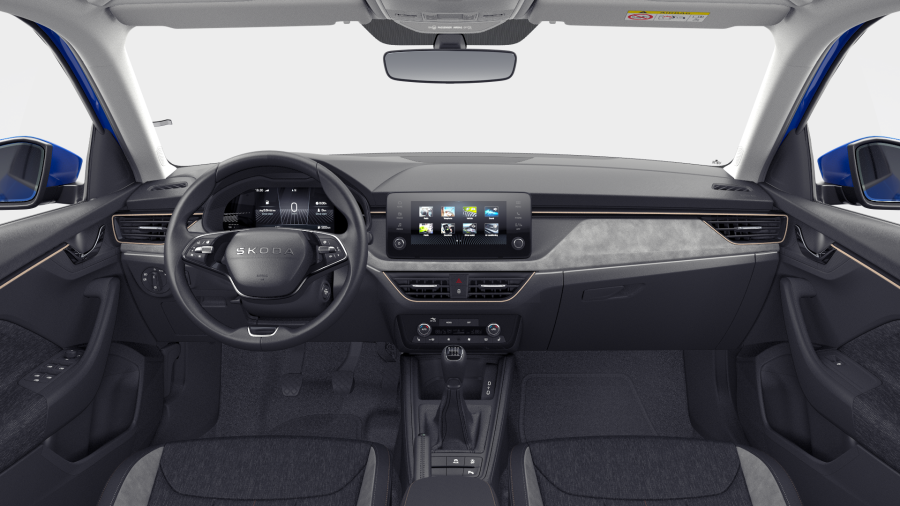Škoda Scala, 1,5 TSI 110 kW 6° manuální, barva modrá