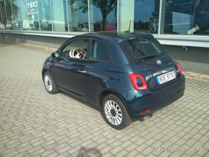 Fiat 500, 1.0 BSG 70k Hybrid, barva modrá