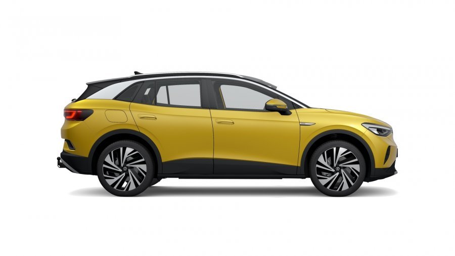 Volkswagen ID.4, ID.4 Max, výk. 150 kW, kapac. 77 kWh, barva žlutá