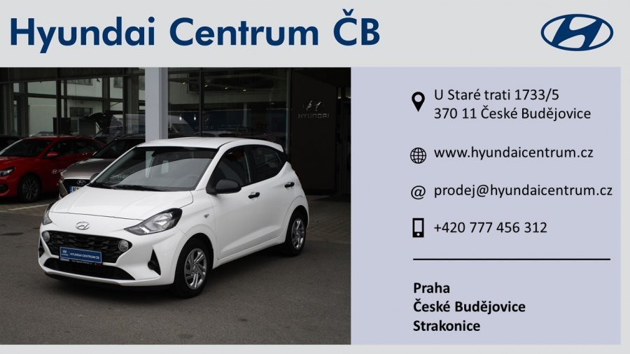 Hyundai i10, 1,0i 49 kW (95 NAT) 5 st. man, barva bílá