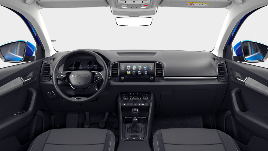 Škoda Karoq, 1,5 TSI 110 kW 6-stup. mech., barva modrá