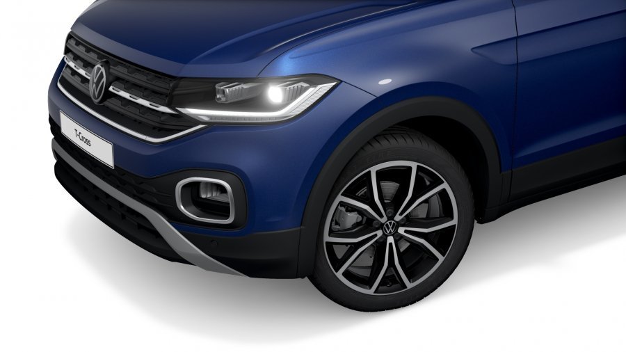 Volkswagen T-Cross, T-Cross Style 1,0 TSI 81 kW 6G, barva modrá