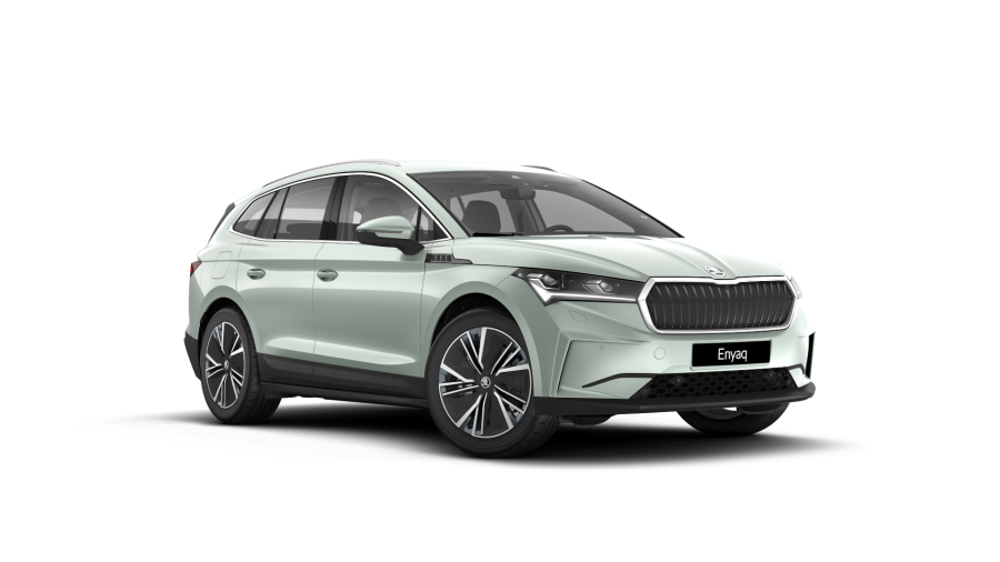 Škoda Enyaq iV, 82 kWh 210,00 kW 1-stup. automat. 4x4, barva stříbrná