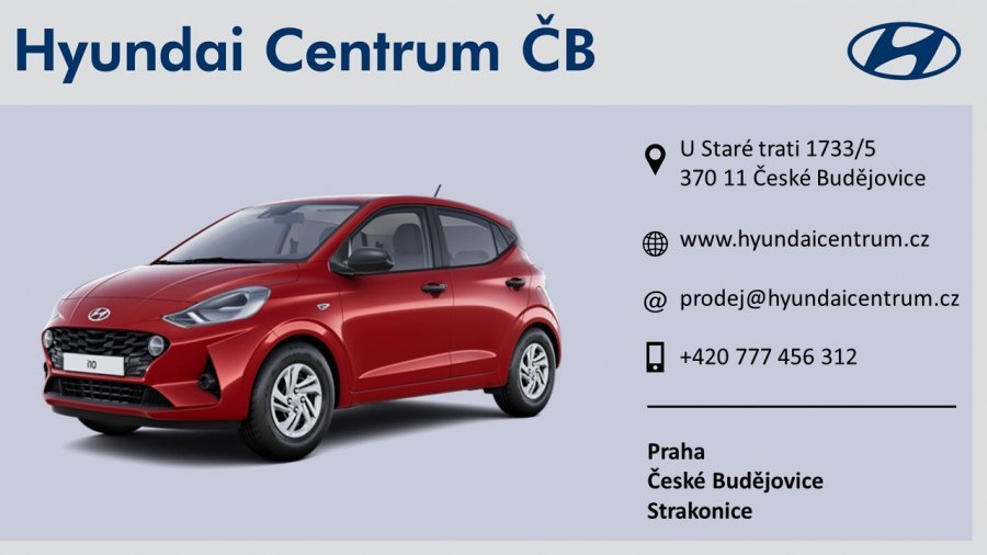 Hyundai i10, 1,0i 49 kW (95 NAT) 5 st. man, barva červená