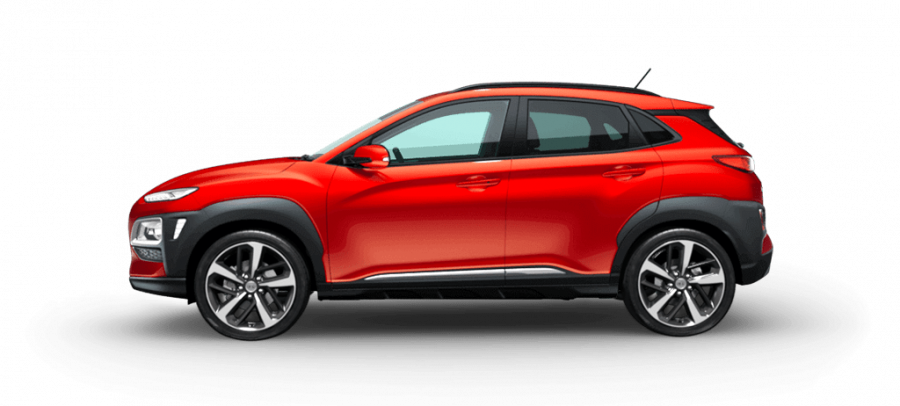 Hyundai Kona, 1,0 T-GDI 88 kW (95 NAT) 6 st. man, barva červená