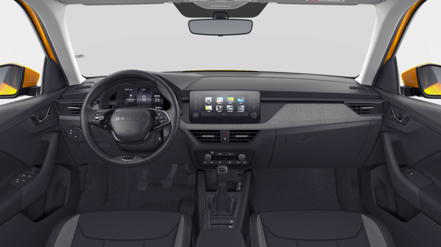 Škoda Kamiq, 1,0 TSI 85 kW 6° manuální, barva oranžová