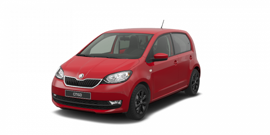 Škoda Citigo, 1,0 MPI 55 kW 5-stup. mech., barva červená
