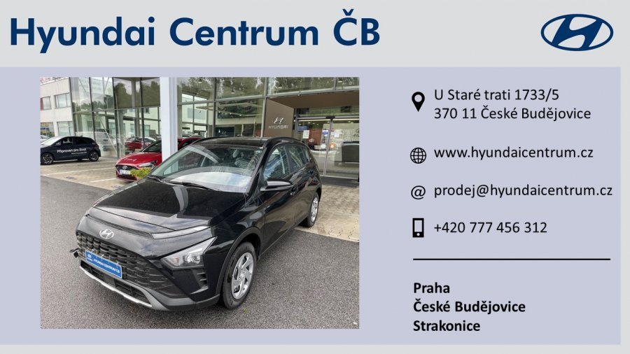 Hyundai Bayon, 1,2i DOHC 62 kW (95 NAT) 5 st. man, barva černá