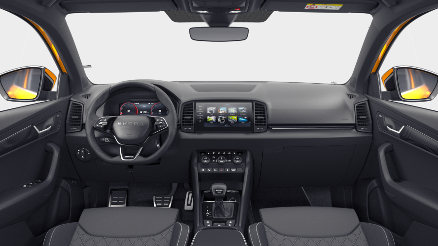 Škoda Karoq, 2,0 TDI 110 kW 7° automatická DSG 4x4, barva oranžová